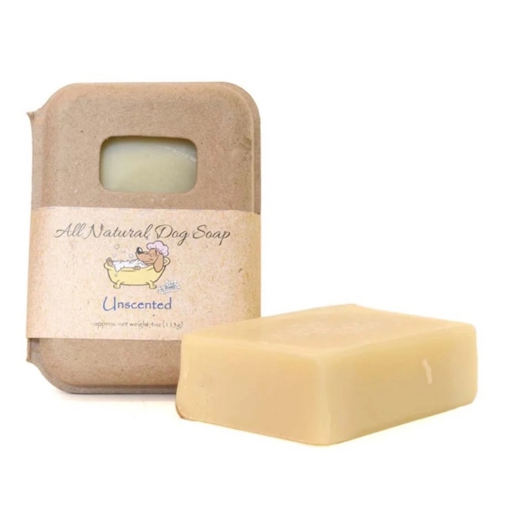 Delightful All Natural Dog Soap Bar - Unscented Cream